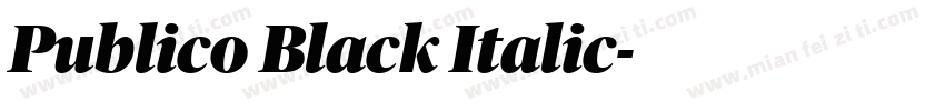 Publico Black Italic字体转换